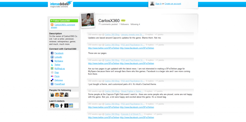 CarlosX360 IntenseDebate