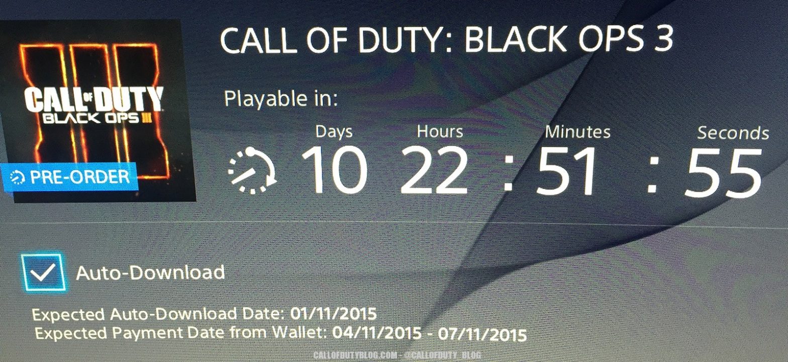 Black Ops 3 PS4 Pre-Load Date Changed to 1st November