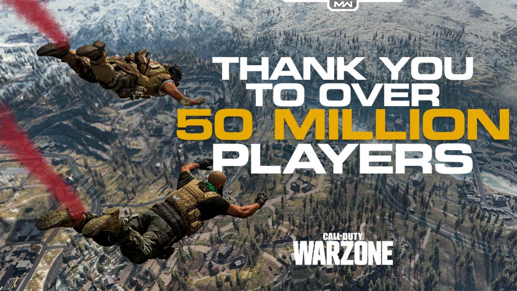 Call of Duty Warzone 50 Million Players Logged