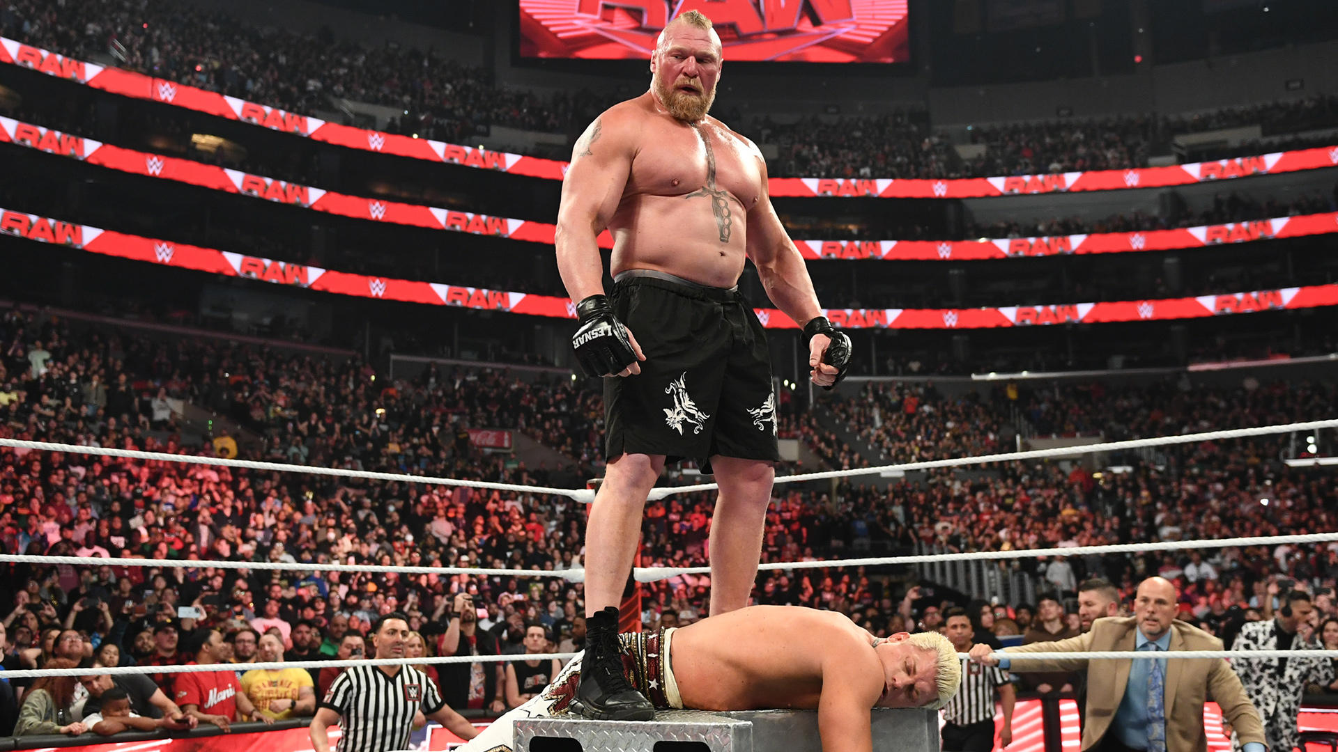 Brock Lesnar Brutalizes Cody Rhodes WWE