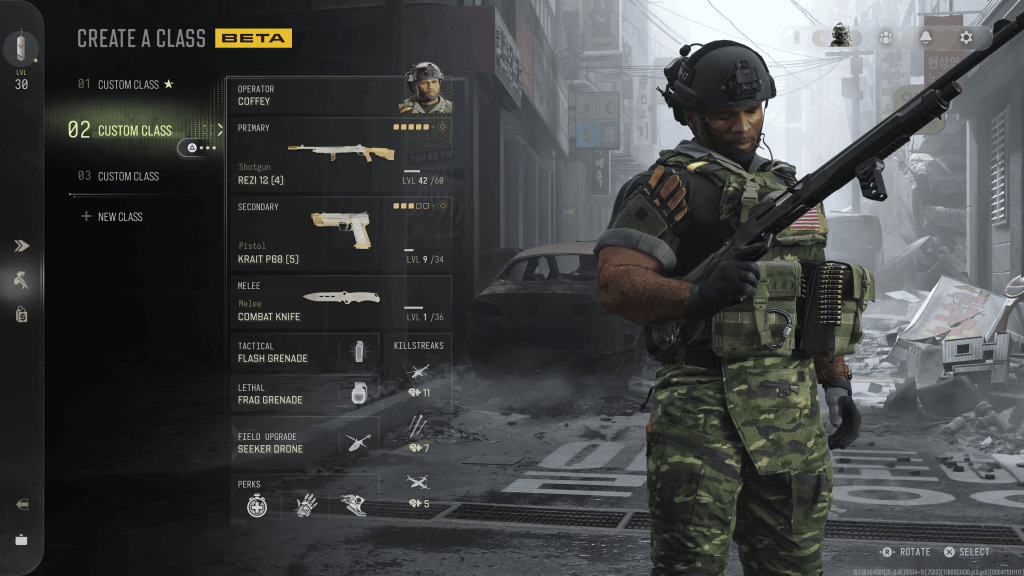 Call of Duty: Modern Warfare 4 Lobby Weapon Select UI